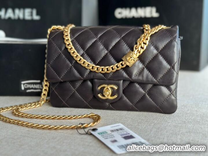 Well Crafted CHANEL FLAP BAG Lambskin & Gold-Tone Metal AS3393 black