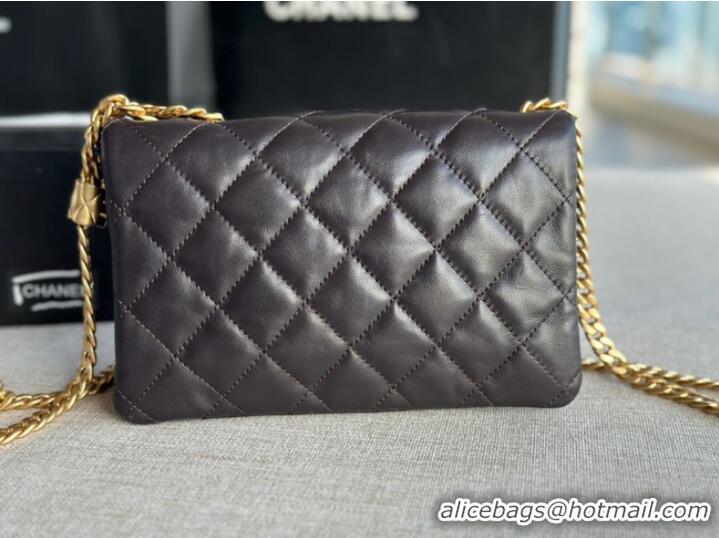 Well Crafted CHANEL FLAP BAG Lambskin & Gold-Tone Metal AS3393 black