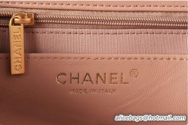 Good Product CHANEL FLAP BAG Lambskin & Gold-Tone Metal AS3609 pink