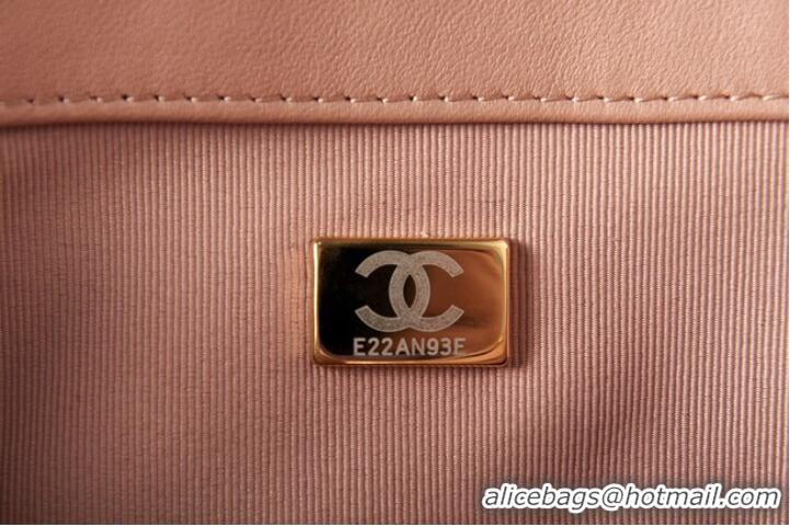 Good Product CHANEL FLAP BAG Lambskin & Gold-Tone Metal AS3609 pink