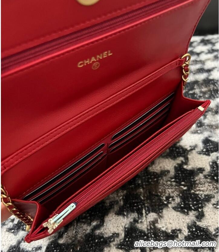 Top Design Chanel WALLET ON CHAIN AP3035 red