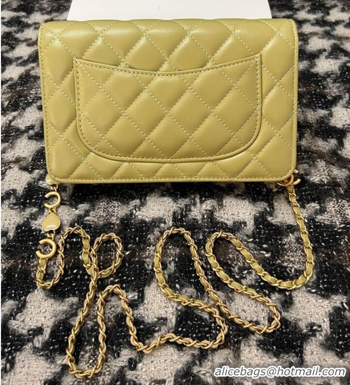 Trendy Design Chanel WALLET ON CHAIN AP3035 green