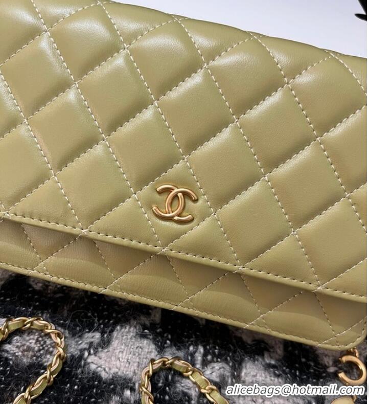 Trendy Design Chanel WALLET ON CHAIN AP3035 green