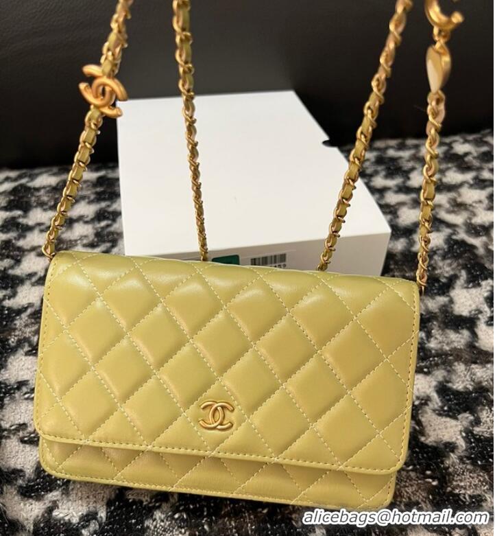 Trendy Design Chanel WALLET ON CHAIN AP3035 green