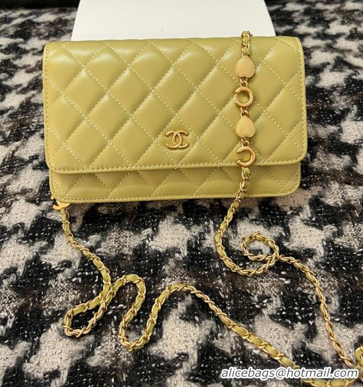 Trendy Design Chanel WALLET ON CHAIN AP3035 green