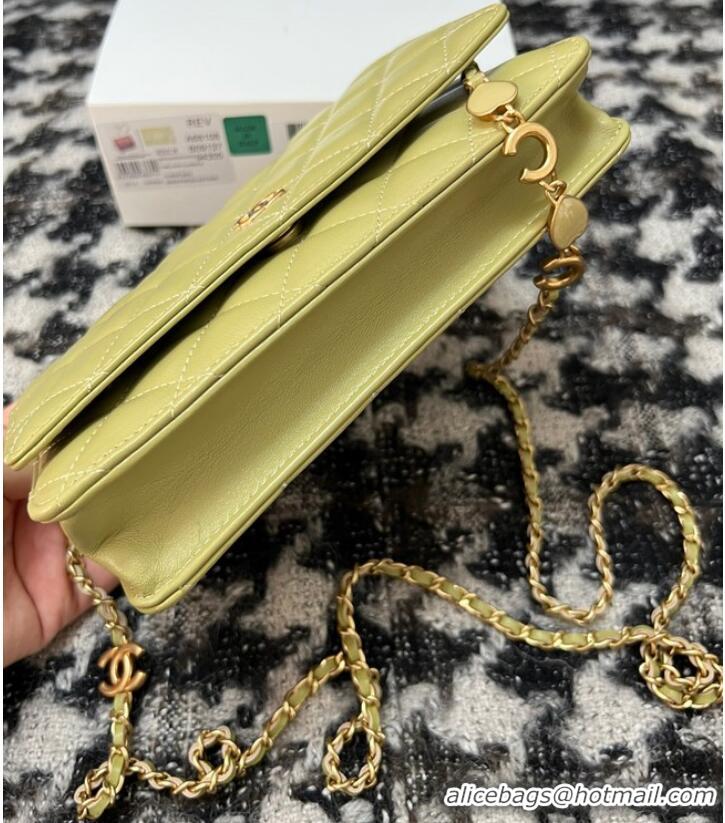 Trendy Design Chanel WALLET ON CHAIN AP3035 green