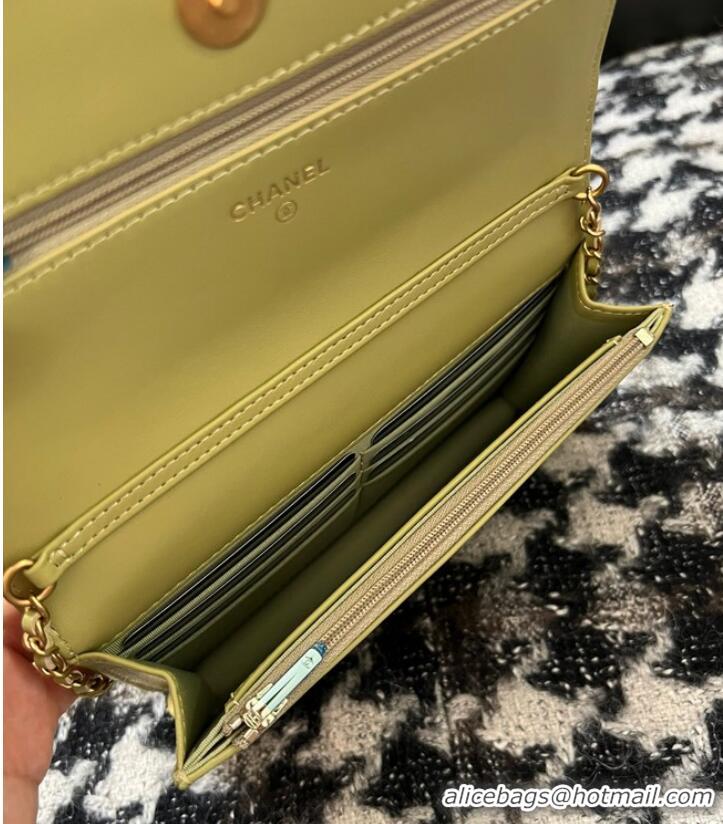 Trendy Design Chanel WALLET ON CHAIN AP3035 green