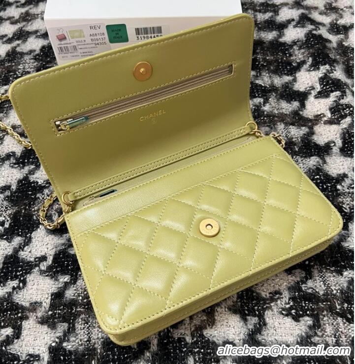 Trendy Design Chanel WALLET ON CHAIN AP3035 green