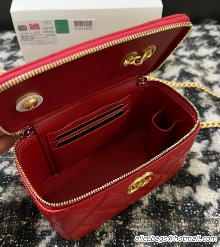 Famous Brand CHANEL VANITY WITH CHAIN 68106 red