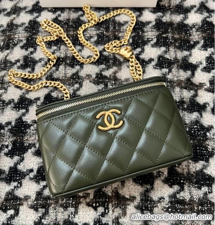 Promotional CHANEL VANITY WITH CHAIN 68106 blackish green