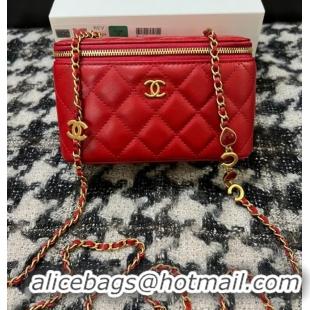 Popular Style CHANEL VANITY WITH CHAIN 68105 red