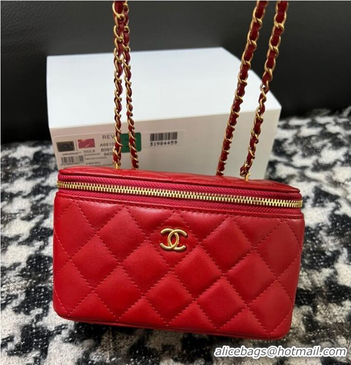 Popular Style CHANEL VANITY WITH CHAIN 68105 red