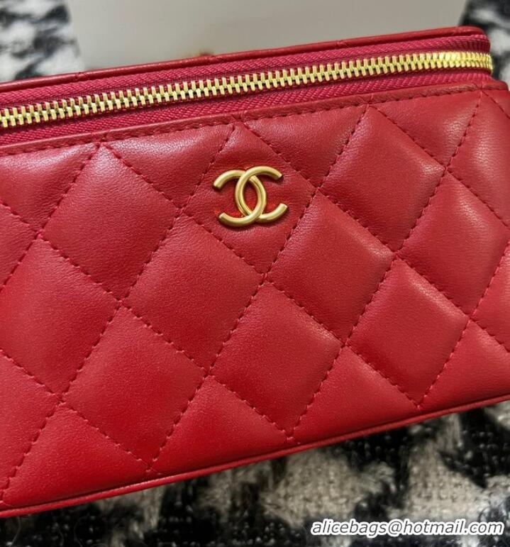 Popular Style CHANEL VANITY WITH CHAIN 68105 red