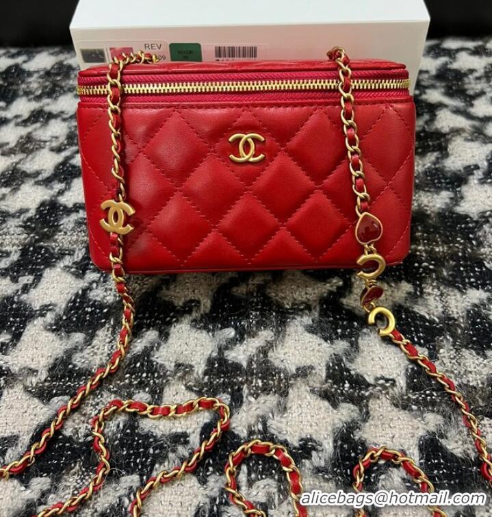 Popular Style CHANEL VANITY WITH CHAIN 68105 red