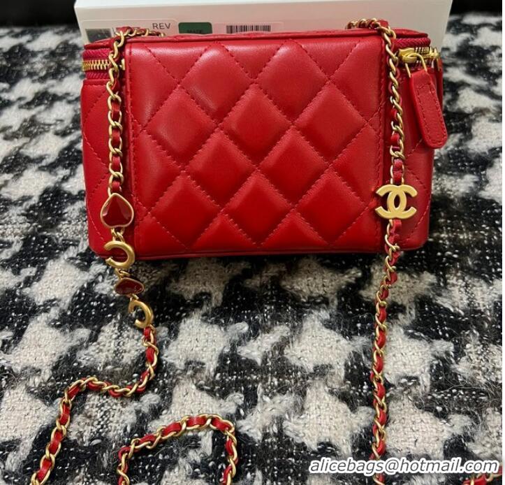 Popular Style CHANEL VANITY WITH CHAIN 68105 red