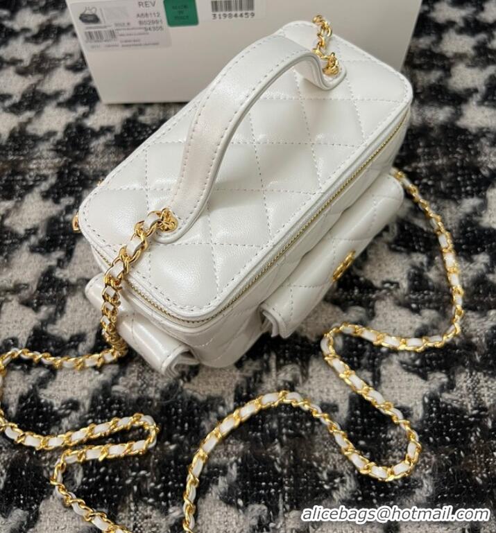 Top Grade CHANEL VANITY WITH CHAIN 68112 white