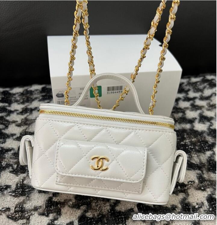 Top Grade CHANEL VANITY WITH CHAIN 68112 white