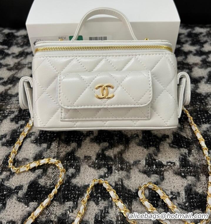 Top Grade CHANEL VANITY WITH CHAIN 68112 white