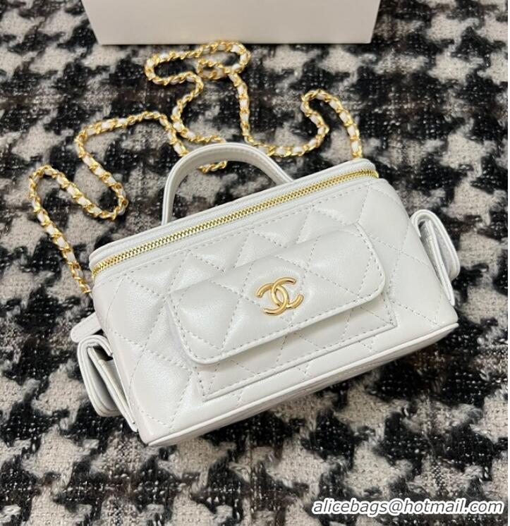 Top Grade CHANEL VANITY WITH CHAIN 68112 white