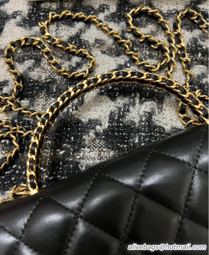 Good Taste Chanel WALLET ON CHAIN Lambskin & Gold-Tone Metal 68113 black