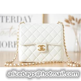 Good Product Chanel Lambskin MINI FLAP BAG AS3648 white