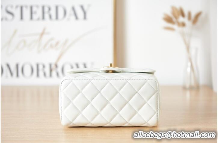 Good Product Chanel Lambskin MINI FLAP BAG AS3648 white