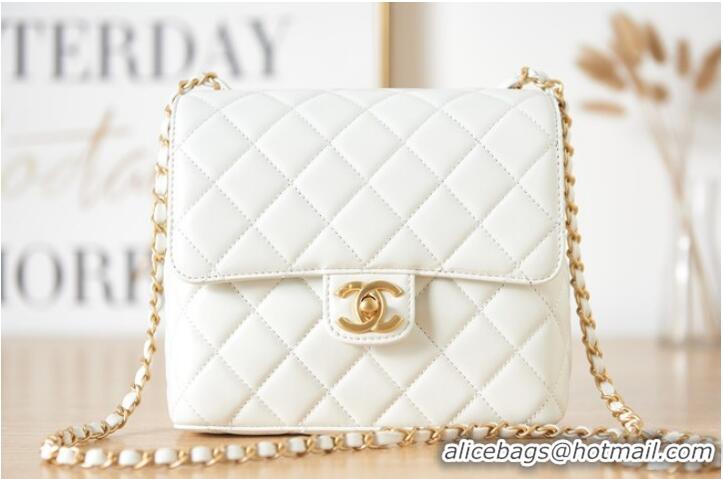 Good Product Chanel Lambskin MINI FLAP BAG AS3648 white