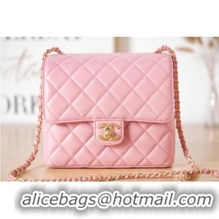 Good Product Chanel Lambskin MINI FLAP BAG AS3648 pink