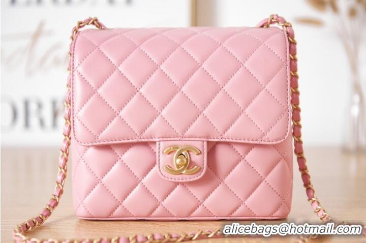 Good Product Chanel Lambskin MINI FLAP BAG AS3648 pink