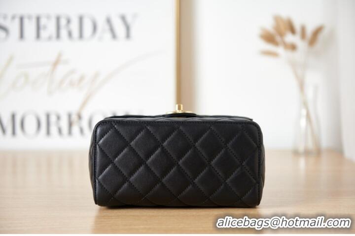 Promotional Chanel Lambskin MINI FLAP BAG AS3648 black