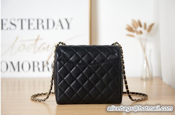 Promotional Chanel Lambskin MINI FLAP BAG AS3648 black