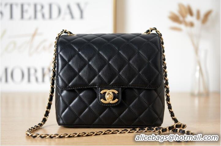 Promotional Chanel Lambskin MINI FLAP BAG AS3648 black