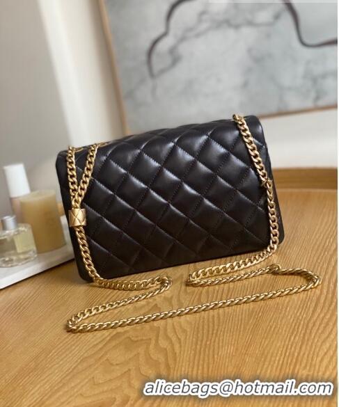 Top Quality Chanel Lambskin Flap Bag with CC Metal Chain AS3609 Dark Brown 2022