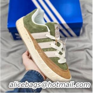 Top Design Atmost x Adidas Adimatic Low Suede Sneakers Olive 0907