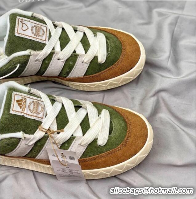 Top Design Atmost x Adidas Adimatic Low Suede Sneakers Olive 0907