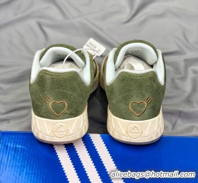 Top Design Atmost x Adidas Adimatic Low Suede Sneakers Olive 0907