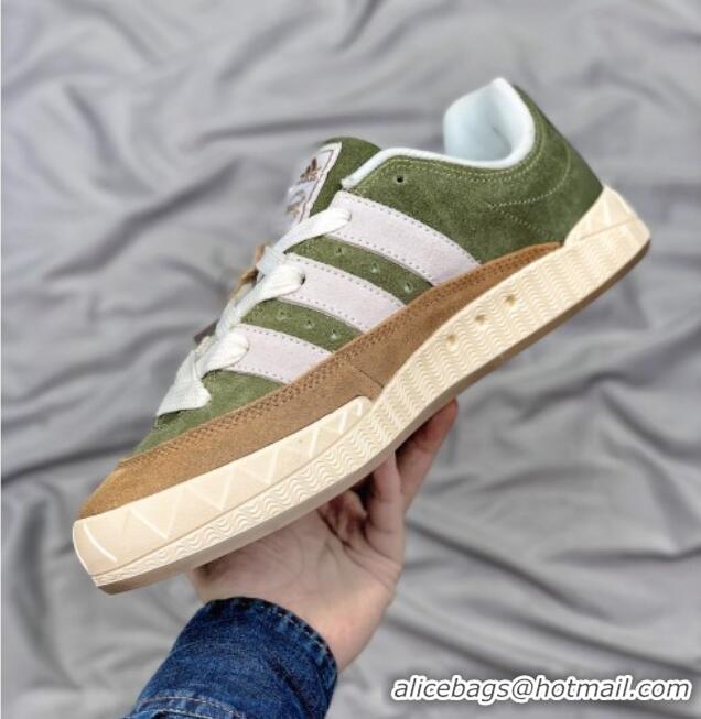 Top Design Atmost x Adidas Adimatic Low Suede Sneakers Olive 0907