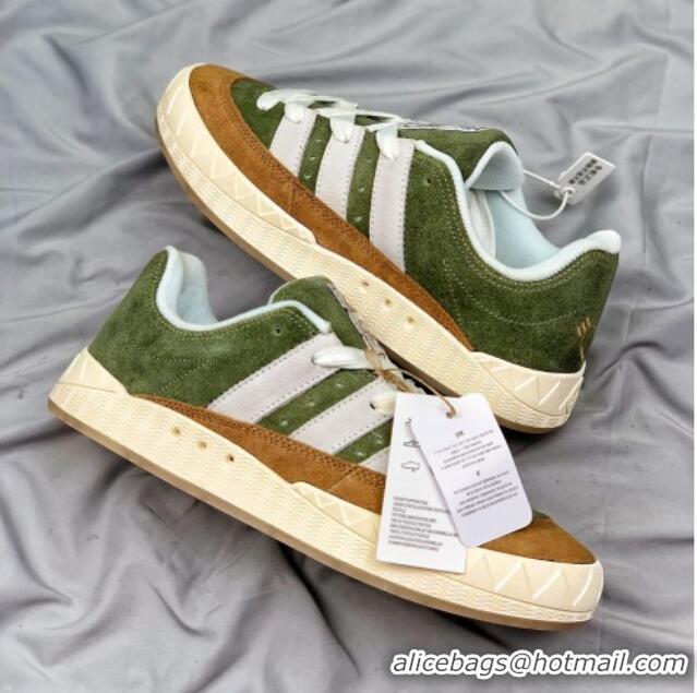 Top Design Atmost x Adidas Adimatic Low Suede Sneakers Olive 0907