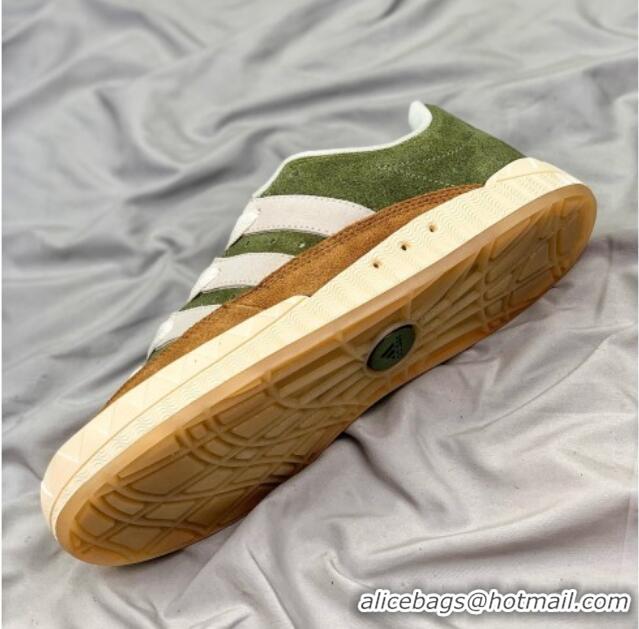 Top Design Atmost x Adidas Adimatic Low Suede Sneakers Olive 0907