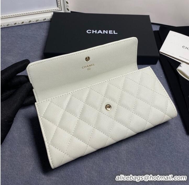 Promotional Chanel Calfskin Leather & Gold-Tone Metal AP2740 white