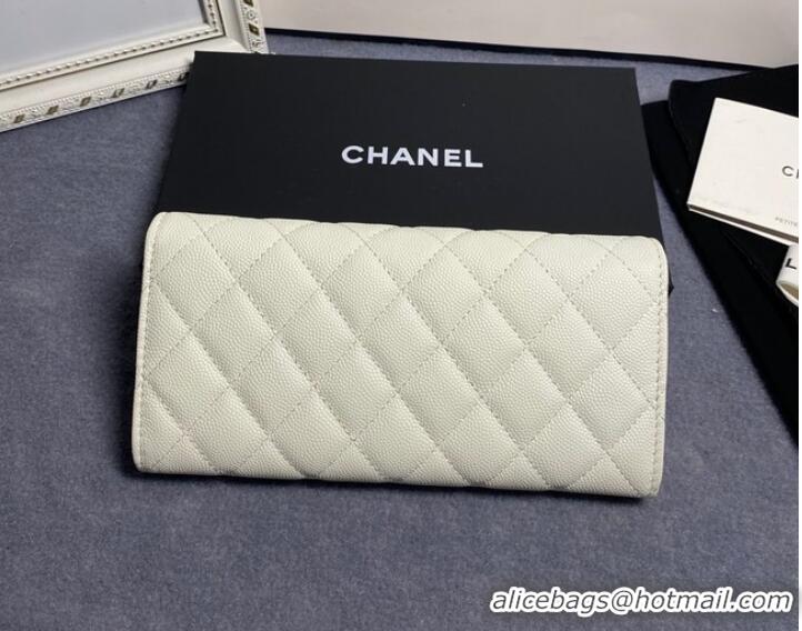 Promotional Chanel Calfskin Leather & Gold-Tone Metal AP2740 white