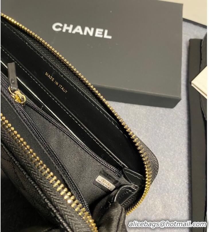 Good Product Chanel Calfskin Leather & Gold-Tone Metal AP2739 black