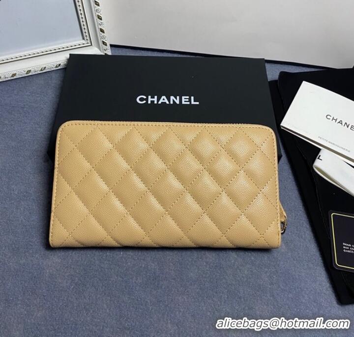 Promotional Chanel Calfskin Leather & Gold-Tone Metal AP2739 apricot