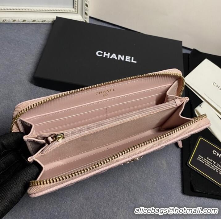 Trendy Design Chanel Calfskin Leather & Gold-Tone Metal AP2739 pink