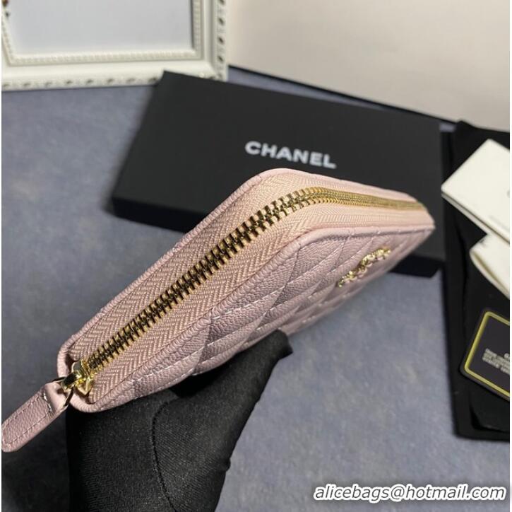 Trendy Design Chanel Calfskin Leather & Gold-Tone Metal AP2739 pink