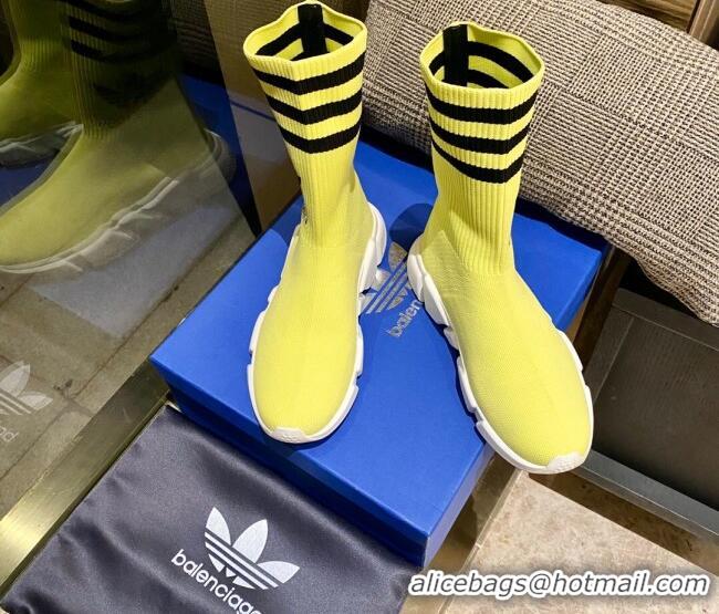 Popular Style Balenciaga x Adidas Speed 1.0 Knit Boots Yellow 090706