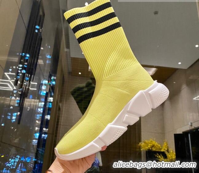 Popular Style Balenciaga x Adidas Speed 1.0 Knit Boots Yellow 090706