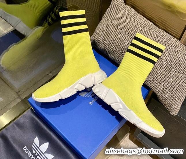 Popular Style Balenciaga x Adidas Speed 1.0 Knit Boots Yellow 090706