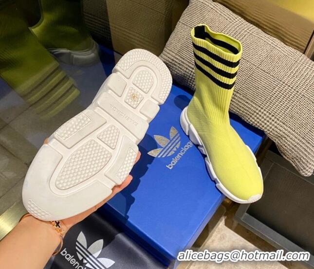 Popular Style Balenciaga x Adidas Speed 1.0 Knit Boots Yellow 090706