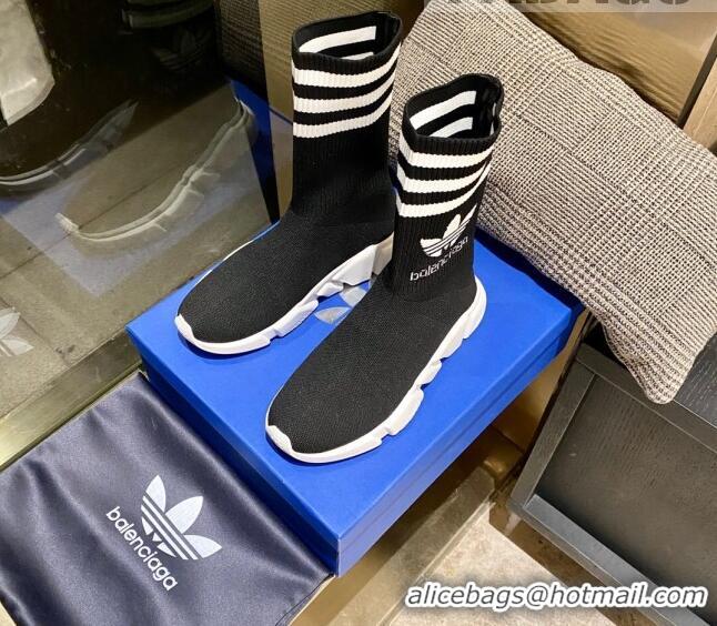 Grade Quality Balenciaga x Adidas Speed 1.0 Knit Boots Black 090707